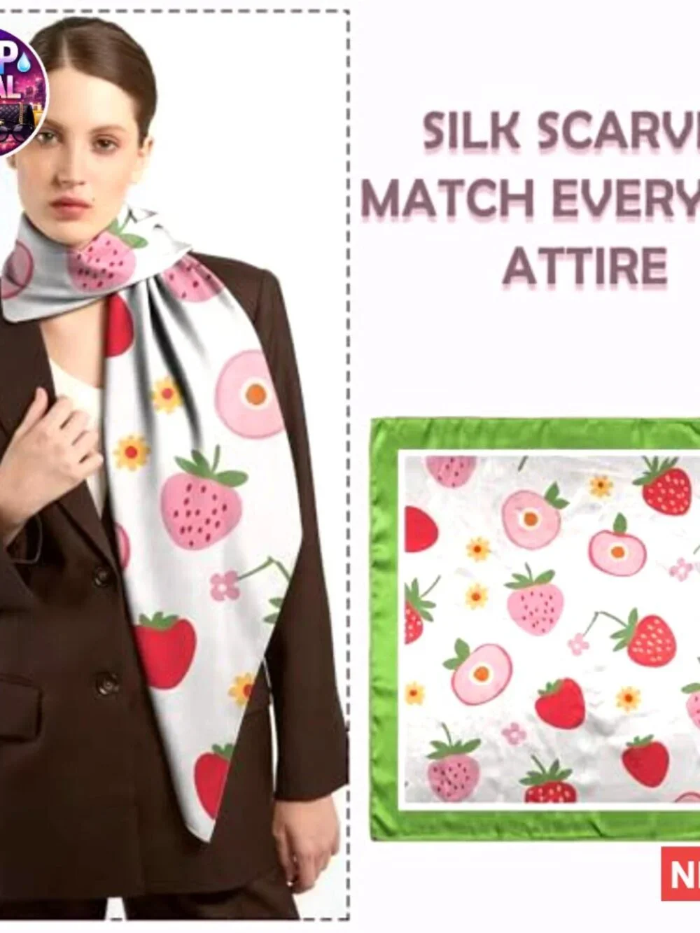 Silk Feeling Scarf Satin Head Hair Wrap Large Square 27.5 Inches